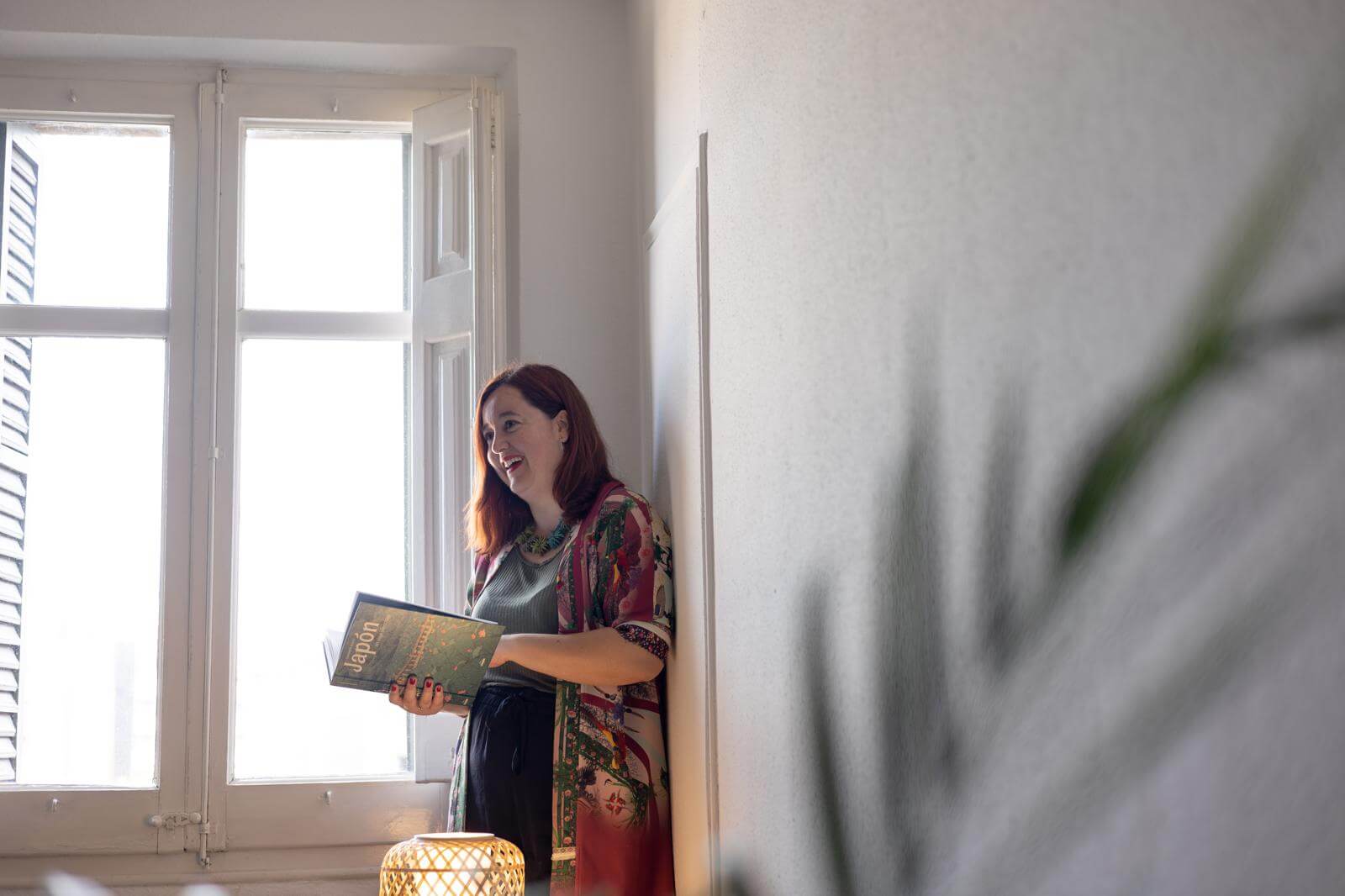 Diana Rossell en una exposición de japonismo